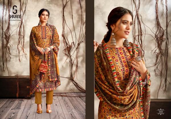 Shivang Kaafila Pure Velvet Pashmina Designer Print Dress Material Collection